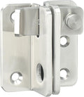 Alise Flip Latch,Gate Latches Safety Door Lock Catch for Barn Cabinet Pet Cage Wood Fence Bathroom Garage Window,SUS304 Stainless Steel Gate Hardware Locks,Brushed Nickel MS3006R-304-LS
