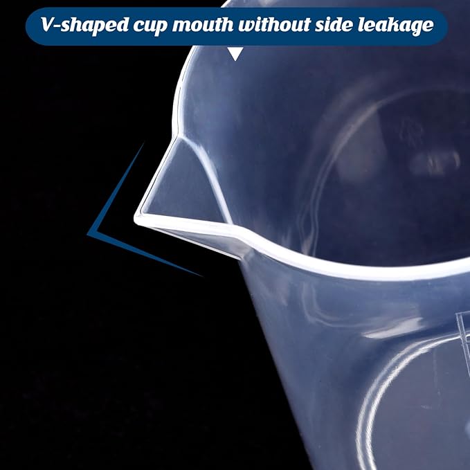 Plastic Measuring Cups, 100ml, Set of 15, for Liquid Measurement and Scientific Experiments