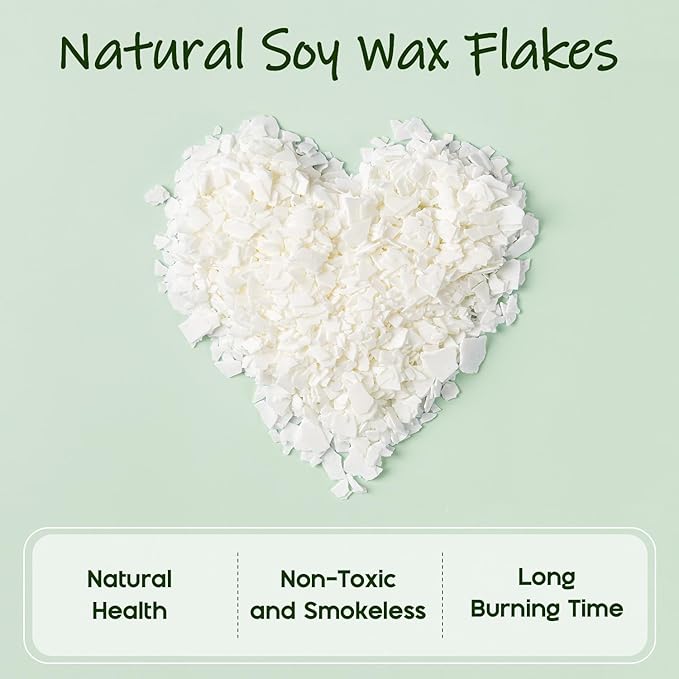 UNOTENA Soy Wax Flakes for Candle Making, Natural Candle Wax, Farm-Sourced, No Additives, Safe and Pure, 5LB