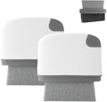 2 in 1 Groove Cleaning Brush, Upgraded Crevice Cleaning Brush & Magic Window Track Cleaner for Sliding Door Tracks, Window Sills, Tile Lines, Car Vents, Kitchen and Bathroom Tight Spaces (2PC)