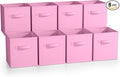 Sorbus Fabric Storage Cubes - 8 Foldable Storage Bins for Organizing Pantry, Cubbies, Toy Box - Clothes Storage & Closet Organizer - 11 Inch Collapsible Cube Baskets for Shelves with Handle