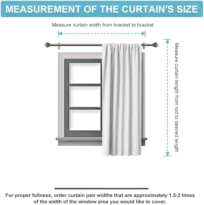 RYB HOME Farmhouse Curtains Blackout - Light Block Thermal Insulated Curtains for Kitchen Cafe Bar Bedroom with Back Tab Top Versatile Hanging, Width 42 x Length 45, Mocha, 2 Panels
