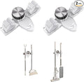 Mop and Broom Holder Wall Mount, No Punching Required Broom and Mop Organizer Wall Hanging with Hooks for Bathroom, Laundry Room, Garage, Kitchen,Garden Tool Organizer Storage (2pcs Transparent)