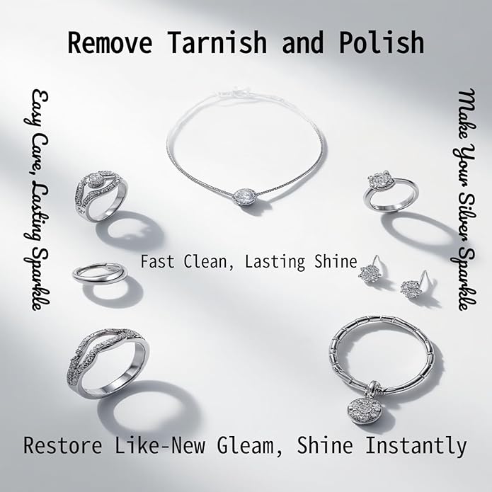 50 Pieces Jewelry Cleaning Cloths Polishing Cloths Sterling Silver, Sterling Gold, Platinum, Coins, Watches Small Polishing Cloths (3.54 in. x 3.54 in.)