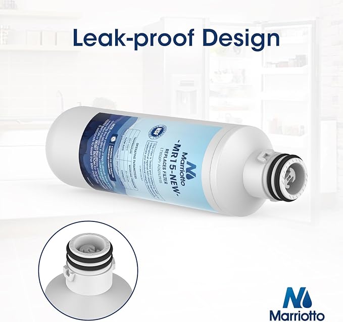 MARRIOTTO Water Filter LT1000PC Replacement for Refrigerator, Compatible with LT1000PC/PCS, LT1000PC, LT-1000PC, MDJ64844601, ADQ747935 ADQ74793504 Water Filter (4 Pack)