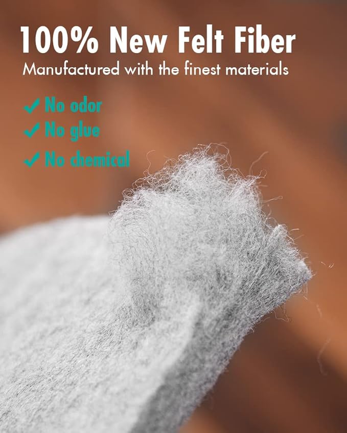 Double-Sided Non Slip Rug Pad Gripper - 2.6x10 Feet 1/4” Thick Dual Surface Felt Under Rug for Area Rugs and Hardwood Floors,Super Cushioned Non Skid Carpet Padding