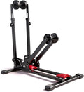 Heavy-Duty Floor Bike Stand, Freestanding Bicycle Storage Rack, Adjustable Dual Support Arms, No-Drill Installation for Garage, Black