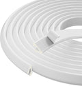 V Shape Foam Weather Stripping Door Frame Seal Strip 33FT White, Draft Stopper, Insulation Winter, Weatherstripping, Gap Sealing, Soundproofing, Self-Adhesive Used for Exterior Front Door Side