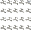 20 Pack Hinge Pin Brushed Nickel Door Stopper, Adjustable Heavy Duty Hinge Pin Door Stop with Rubber Bumper Tips