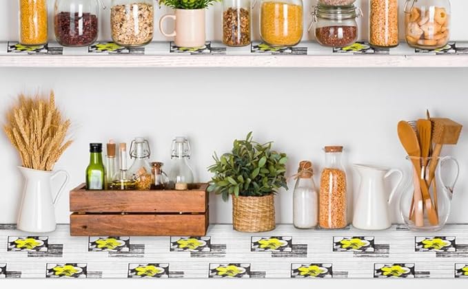 Non Adhesive Shelf Liner 18" W x 192" L Pantry Liner for Shelves Cupboard Liner Cover Easy to Trim
