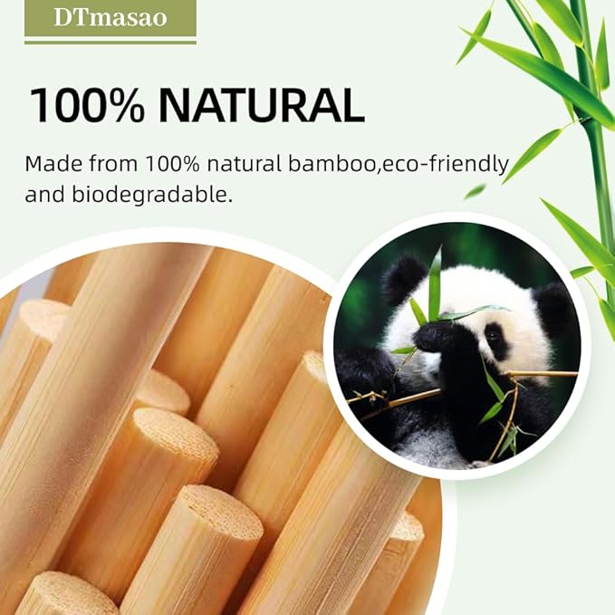 1/4 x 12 Inch 50 PCS Dowel Rods Wood Sticks Wooden Dowel Rods - Unfinished Bamboo Sticks - for Crafts and DIYers