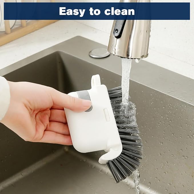 3 in 1 Groove Cleaning Brush, 2025 New Multifunction Window Track Cleaner Brush, Hanging Hard Bristle Cleaner Brushes for Kitchen (Grey)