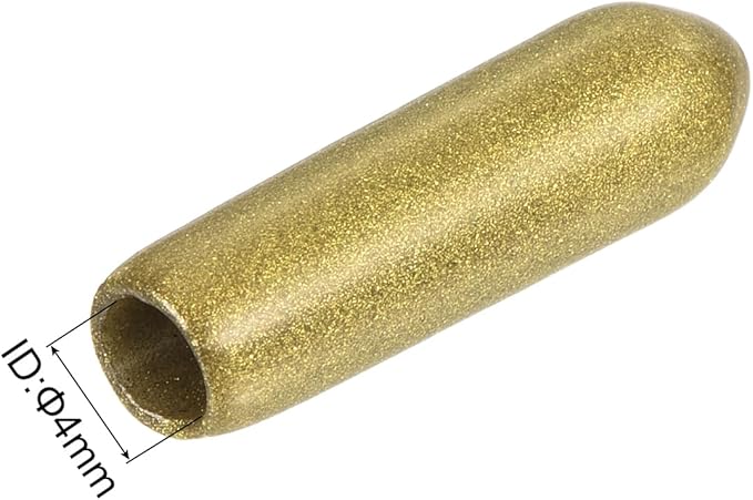 uxcell 20pcs Rubber End Caps 4mm ID Vinyl Round Tube Bolt Cap Cover Thread Protectors Gold
