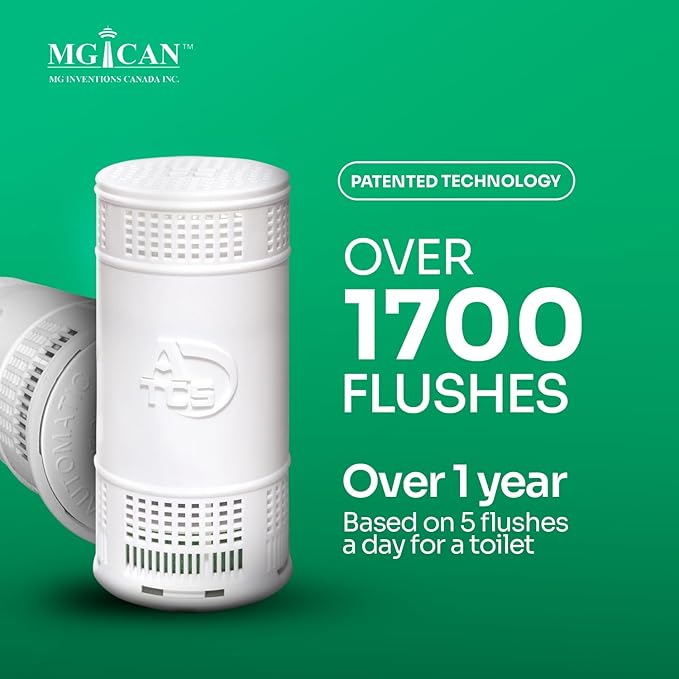 MGICAN Patented Automatic Toilet Cleaning System(ATCS) | Non-Toxic | Bleach Free & Long-Lasting | In Tank Toilet Bowl Cleaner | Cleans & Removes Stains in Every Flush| UL-Certified, 1 Pack