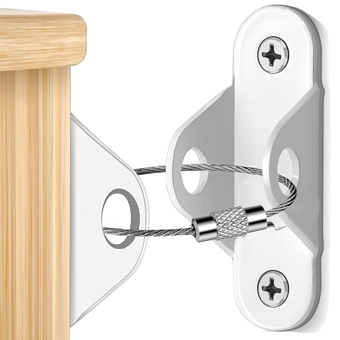 Furniture Anchors (12 Pack) for Baby Proofing & Pet Protecting, Furniture Straps Anti Tip Furniture Wall Anchor Securing 400 lbs/Keep Baby Pet Safety from Falling Furniture, Earthquake Straps