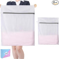 Mesh Laundry Bags, Mesh Wash Bags Durable Mesh Structure with Strong Zipper Suitable for Underwear Delicate Clothes, Pants, Shoes, Socks Washing (Small Fine Mesh, Extra Large 24*36in+36*44in)