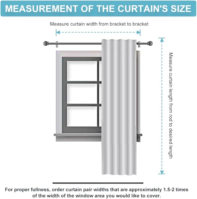 RYB HOME Curtains for Living Room - Blackout Curtains Sunlight Block Privacy for Dining Bedroom Bay Window Shades, W 42 x L 72, Beige, 1 Pair