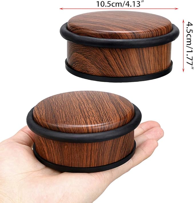 Sumnacon Heavy Duty No Drill Floor Door Stopper - Durability Stainless Steel Door Stops with Anti-Skid Rubber, Contemporary Decorative Door Wedge for Home Office Commercial Industrial, Woodgrain