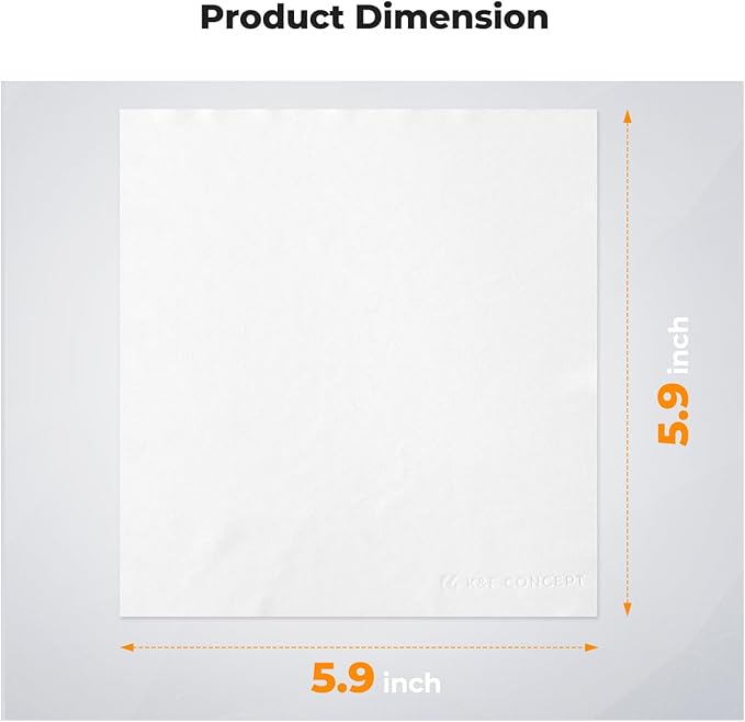 K&F CONCEPT 3 Pack Microfiber Cleaning Cloths, 6x6in Glasses Cleaning Cloths, Premium Camera Lens Cloth for Photography, Glasses, Screens & More