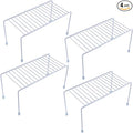 Kitchen Shelves, Cabinet Organization Mini Storage Shelf, Storage Rack Organizer for Kitchen, Fridge, Cabinet, Bathroom (White 4)