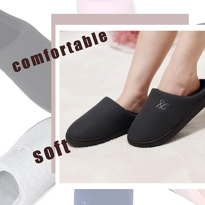 Memory Foam Slippers for Women's and Men's Casual House Shoes