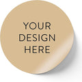 100 Custom Vinyl Stickers - Upload Your own Image, Text, Design, Logo - Personalized Logo Labels for Handmade, Packaging, Bottle, Jars, Candle, Brand Stickers (Brown, 2x2)