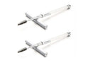 2PCS Mascara Brushes Eyebrow Eyelash Brushes Mascara Wands Spooly Applicators Eye Brushes Portable Cosmetic Brushes with Cap Spoolies Brushes for Eyelash Extensions and Eyebrows, White
