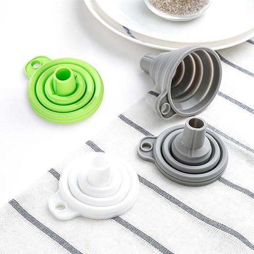 6 PC Kitchen Funnel Set, 2025 New Funnels for Kitchen Use Filling Bottles, Silicone Funnel Collapsible, Kitche Funnels Set of 3, Kitche Funne for Liquid Transfer Filling Bottles (Style B)