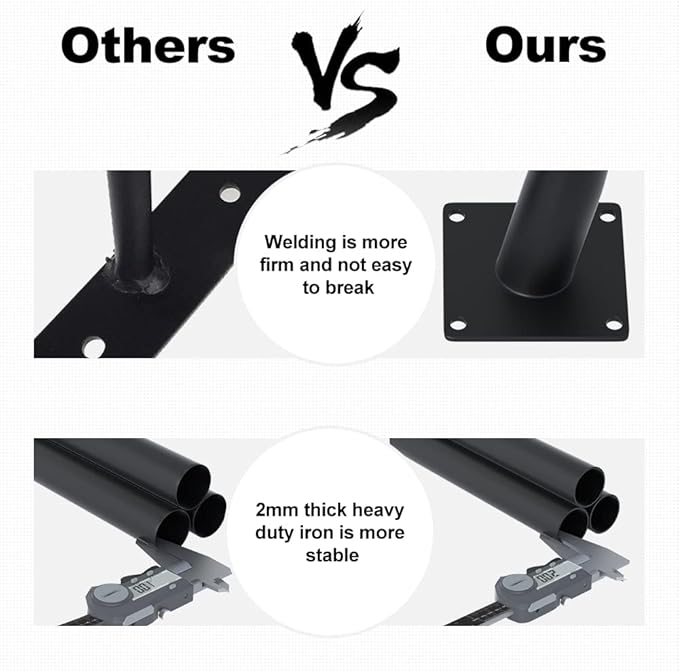 4PCS 7 Inch Matte Black Tapered Angled Legs for Furniture, Metal Mid Century Mordern Feet, Heavy Duty Slanted Stand Legs Kit for Couch, Coffee Table, Desk, Dresser, Sofa, Chair