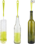 ALINK 3-Pack Long Narrow Neck Bottle Cleaning Brush for Beer, Wine, Flask, Thermos, Sport Well, Brewing Bottle and Hummingbird Feeder and Long Narrow Neck Sport Bottles