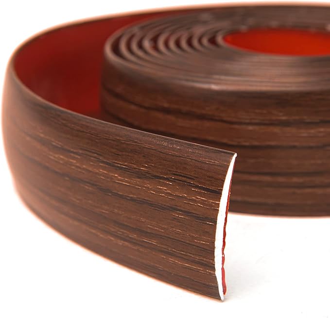 Art3d Self Adhesive Vinyl Floor Transition Strip,Laminate Floor Strip Floor Flat Divider Strip for Joining Floor Gaps, Carpet Threshold Transition, Floor Tiles (4 FT, 1.57in, Cherry)