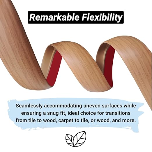 Floor Transition Strip Self Adhesive Carpet Wood Tile Vinyl Flooring Laminate Transition Cover Edge Trim Gap Doorway Threshold for Uneven Floors Heights Within 5 mm (40 inches, Light Brown Coffee)