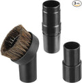 3 Pcs 25mm Soft Horsehair Vacuum Brush Attachment with Vacuum Hose Adapter for Shark Vacuum Attachments, Vacuum Attachment for Shop Vac Vacuum and Most Household Vacuum Cleaner