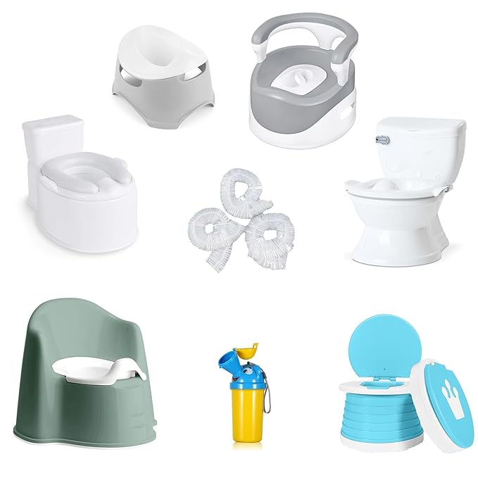 Potty Chair Liners with Elastic, Portable Potty Training Bags, Potty Refill Liners Disposable for Toddlers Kids and Baby,Toilet Seat Cover,17x8Inches,Clear