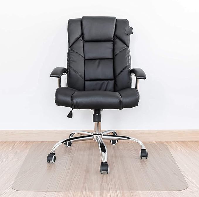 Kuyal Clear Chair Mat, Hard Floor Use, 48" X 59" Transparent Office Home Floor Protector mat Chairmats (48" X 59" Rectangle)