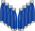 VEGOND 17oz Stainless Steel Water Bottles Bulk, Reusable Metal Sports Water Bottle Keeps Drink Hot and Cold, BPA Free Double Wall Vacuum Cola Shape Insulated Water Bottles for Camping Gym, 8 Pack