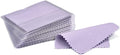 SEVENWELL 50pcs Jewelry Cleaning Cloth Purple Polishing Cloth for Sterling Silver Gold Platinum Small Silver Polish 8x8cm