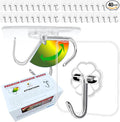 40pcs Heavy Duty Adhesive Hooks for Damage-Free Hanging - Transparent Plastic Hangers for Ceilings and Walls
