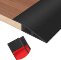 Floor Transition Strip Self Adhesive Vinyl Door Threshold for Doorways Carpet Edging Trim Overlap Edge Reducer for Laminate Floor, Carpet, Tile (Black, 3/5" to 4/5", 3.3Ft)