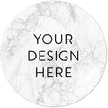 100 Custom Vinyl Stickers - Upload Your own Image, Text, Design, Logo - Personalized Logo Labels for Handmade, Packaging, Bottle, Jars, Candle, Brand Stickers (Silver Marble, 4x4)