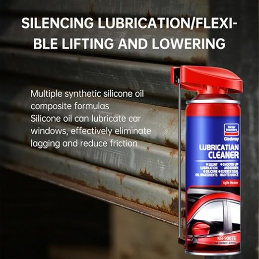 Glodway Specialist Silicone Lubricant Spary,Garage Door Lubricant Oil,with Smart Straw Sprays 2 Ways,for Door Higne,Bike,Sewing Machine,Metal Parts,10 OZ