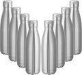 VEGOND 17oz Stainless Steel Water Bottles Bulk, Reusable Metal Sports Water Bottle Keeps Drink Hot and Cold, BPA Free Double Wall Vacuum Cola Shape Insulated Water Bottles for Camping Gym, 8 Pack