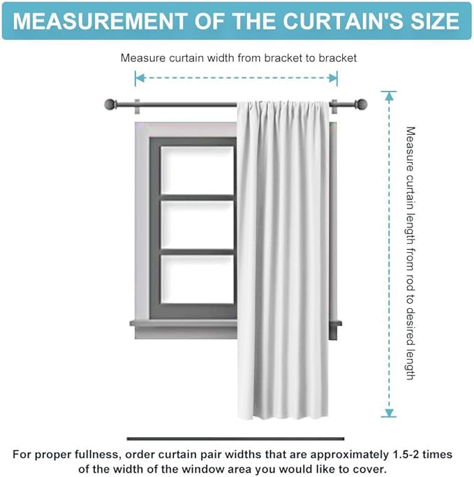 RYB HOME Decorative Curtain Drapes for Coffee, Blackout Window Panels Thermal Insulated Shades Block Summer Heat & Winter Cold for Energy Saving, 42-inch Wide x 72-inch Long, Mocha, 2 Panels