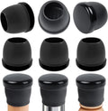 Ezprotekt 24 Pcs Large Black Chair Leg Sliders for Carpet, Round Chair Glides for Rug, Teflon Furniture Pad Bar Stool Leg Protectors Caps to Slide Smooth (XL Fit: 1-2/5" to 1-13/20")