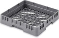 Commercial Dishwasher Tray Rack Polypropylene Full Size Flatware Rack for Bowls Plates Knives Forks Cups, Gray