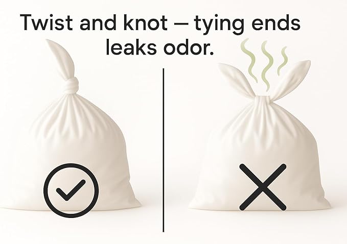 BOS Amazing Odor Sealing Baby Diaper Disposal Bags - Durable and Unscented [Size: M, Color: Pink] (90 count, Pack of 2) (180 Bags)