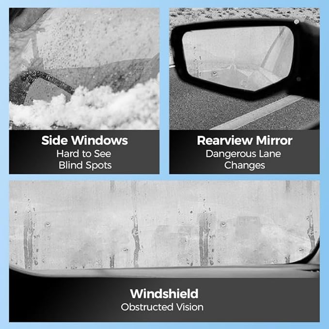 Micromolecular Anti-Fog Coating Wiper–Keeps Your Windshield Clear & Fog, Car Anti-Fog Agent with Applicator, Magic Gem Coating Glass, Anti Fog for Car Windshield,Windows,Mirrors,Glasses (2PCS)