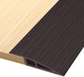 Vinyl Door Threshold Flooring Transition Strip Self Adhesive Carpet Edging Strip for Laminate Doorway Edge Threshold from 1/5" to 2/5" (Black Walnut Wood Grain, 3.3 Ft)