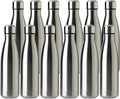 MEWAY 17oz Sport Water Bottle 12 Pack Vacuum Insulated Stainless Steel Leak-Proof Double Wall Cola Shape Water Bottle,Keep Drinks Hot & Cold (Silver,12 Pack)
