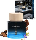 Car Air Freshener for Men & Women – Long-Lasting Spicy Sandalwood Essential Oil Diffuser for Car Cup Holder – 50ML (1.7 FL OZ) Car Scent Diffuser, Inspired by Perfume – Made in USA